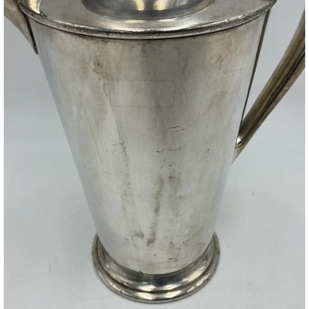 Antique Reed & Barton Silverplate 44 Oz. Cocktail Shaker w/ Cork Lid & Stopper